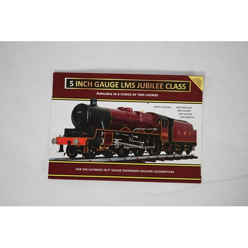 277 - A Kingscale by Silver Crest Models 5 inch gauge coal fired live steam LMS Jubilee Class 4-6-0 locomo... 