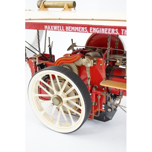 281 - A Maxwell Hemmens one inch scale coal fired Showman's Engine. A single cylinder slide valve engine w... 