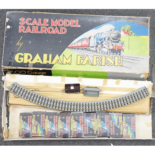 290 - A collection of 00 gauge model Railway by Graham Farish, Exley, etc. including two locomotives; a GW... 