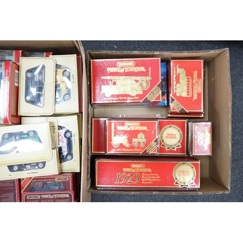 294 - Sixty-six Matchbox Models of Yesteryear, in cream or maroon era boxes, including cars, commercial ve... 