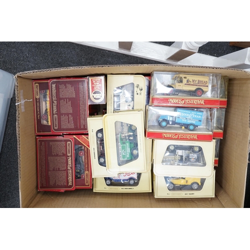 294 - Sixty-six Matchbox Models of Yesteryear, in cream or maroon era boxes, including cars, commercial ve... 