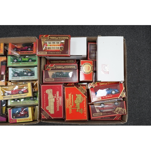 295 - Seventy-nine Matchbox Models of Yesteryear in mainly woodgrain, cream and maroon era boxes, includin... 