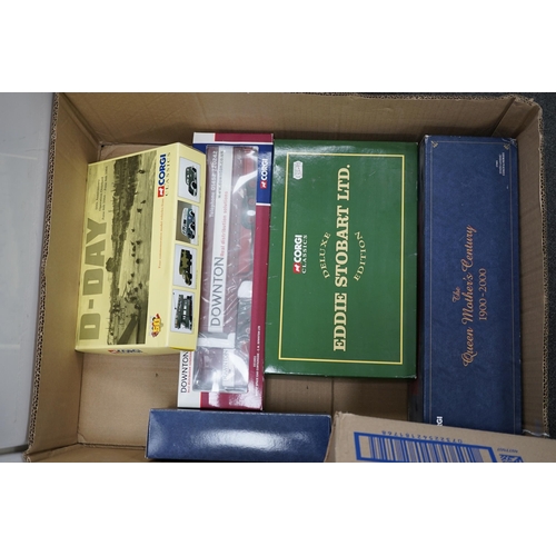 297 - Eighteen boxed Corgi Diecast vehicles, including several TV and film related examples; The Beatles, ... 