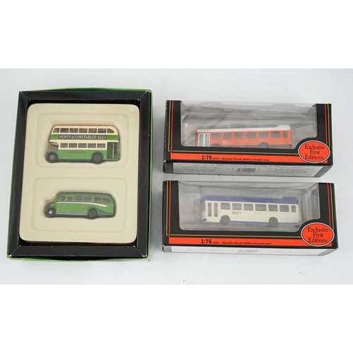 302 - Thirty-two boxed EFE diecast buses, coaches, gift sets, etc. and one Britbus, operators including; E... 