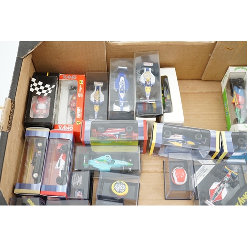 305 - Thirty-seven boxed diecast motor racing related models by Onyx, Atlas Editions, etc. including 1:43 ... 