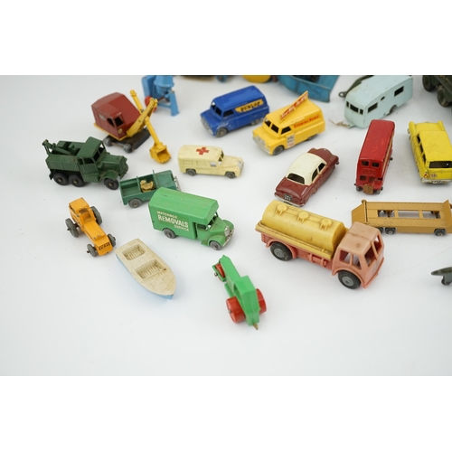 311 - Thirty-eight diecast vehicles by Dinky Toys, Corgi Toys, Matchbox, etc. including a Spot-On BMW Iset... 