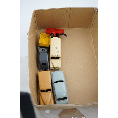 317 - Twenty-seven Dinky Toys and French Dinky Toys, together with other diecast vehicles by Spot-On, Corg... 