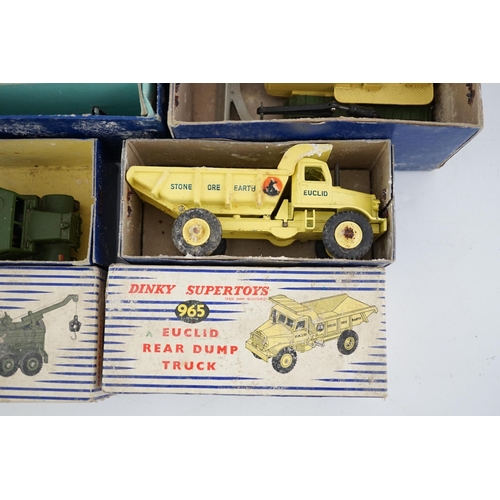 318 - Thirteen Dinky Toys and Supertoys, etc. including; an MGB (113), a Riley Pathfinder, a Triumph Heral... 