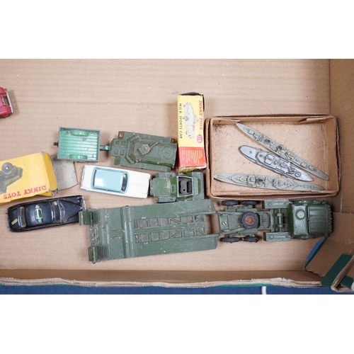 318 - Thirteen Dinky Toys and Supertoys, etc. including; an MGB (113), a Riley Pathfinder, a Triumph Heral... 