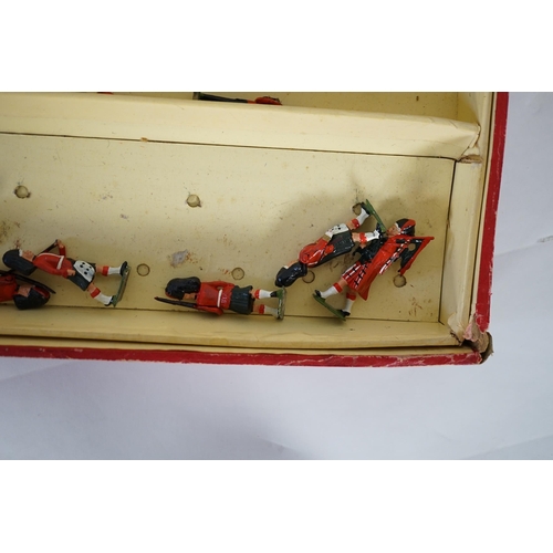 329 - A Britains Regiments Of All Nations series box of lead soldiers, including twelve Scottish Highlan... 