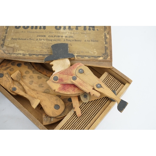 333 - Grandalls John Gilphins toy c.1876, with paperwork and original box, horse and rider and  three to... 