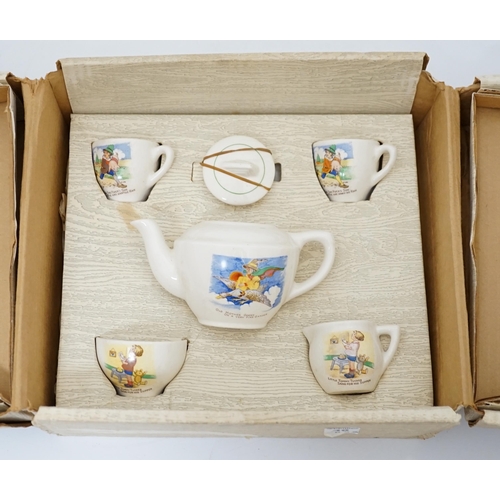 364 - Six childs tea sets, etc. including; a china Cinderella set comprising of teapot, six cups and sauc... 