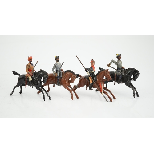 368 - Seventeen early Britains cavalry soldiers, including Madras Cavalry (including the 1896 versions fro... 