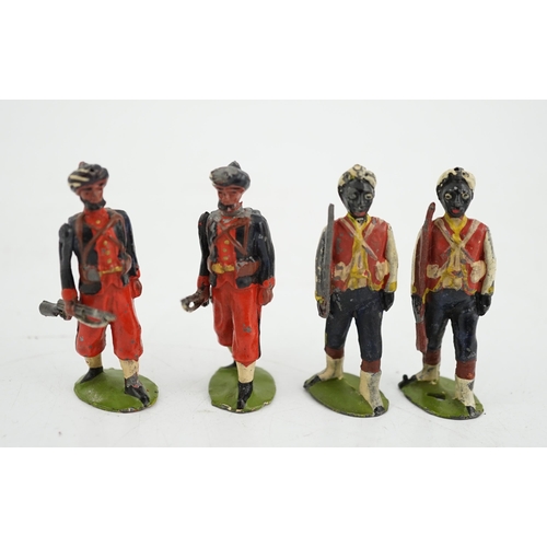 371 - Twenty-five early twentieth century Britains lead soldiers including; eight Bombay infantry (possibl... 