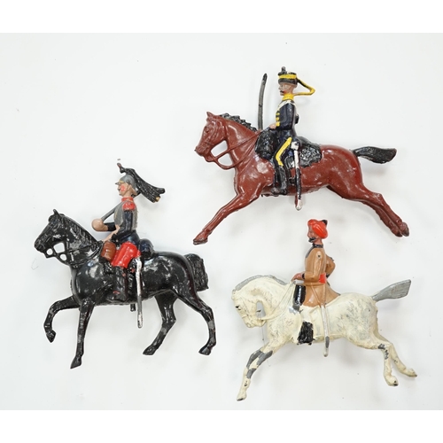 372 - Twenty-six early twentieth century Britains, etc. cavalry soldiers including; fifteen Hussars, India... 