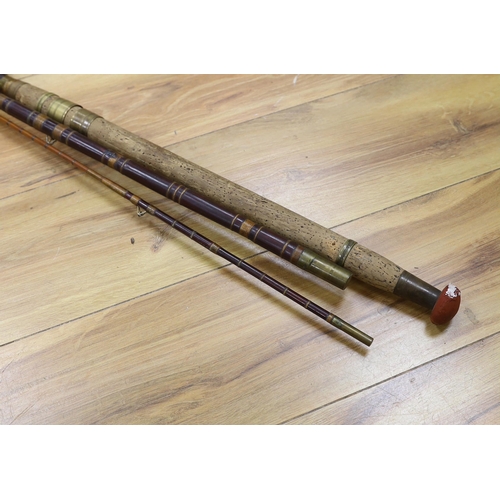 428 - An Anglers Depot of Brighton split cane fishing rod