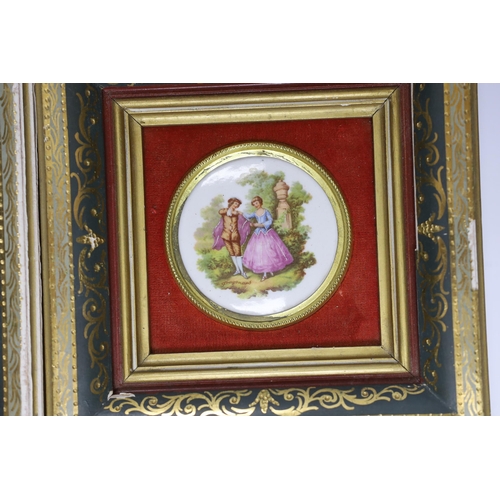 433 - Three framed Limoges porcelain plaques