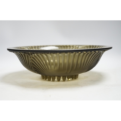 477 - An R. Lalique 'Montigny' glass bowl, 30.5cm diameter