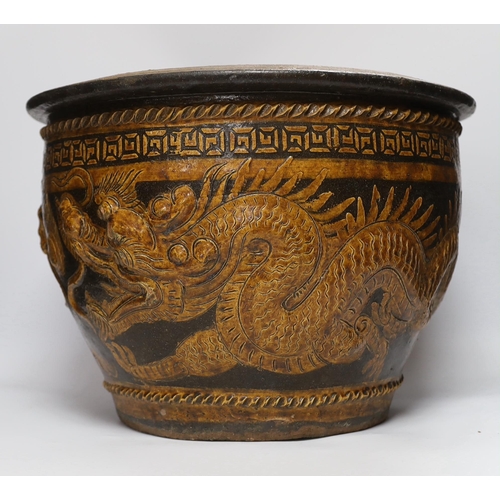 482 - A large dragon jardiniere, 32cm