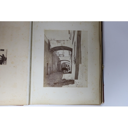 540 - A late 19th century album of black and white photographs of views, principally in Europe and includi... 