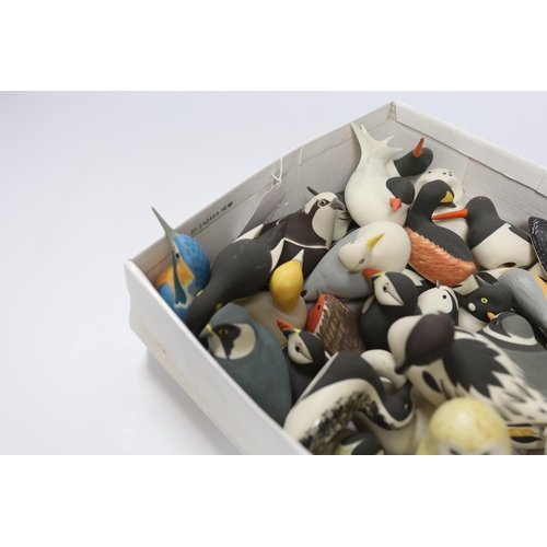 555 - A collection of Isle of Arran ceramic birds