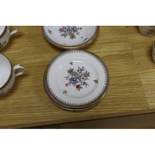 558 - A T. Goode & Co. Spode floral painted service