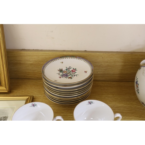 558 - A T. Goode & Co. Spode floral painted service