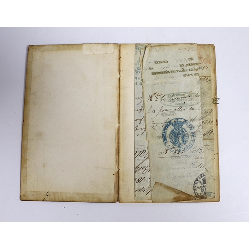 629 - A 19th century German leather bound passport