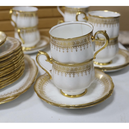 652 - A Royal Albert gilded tea set