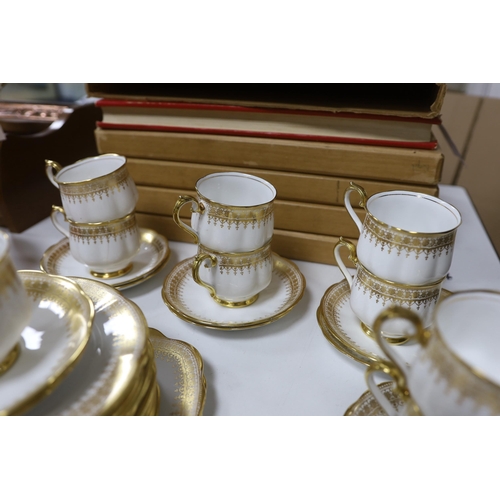 652 - A Royal Albert gilded tea set