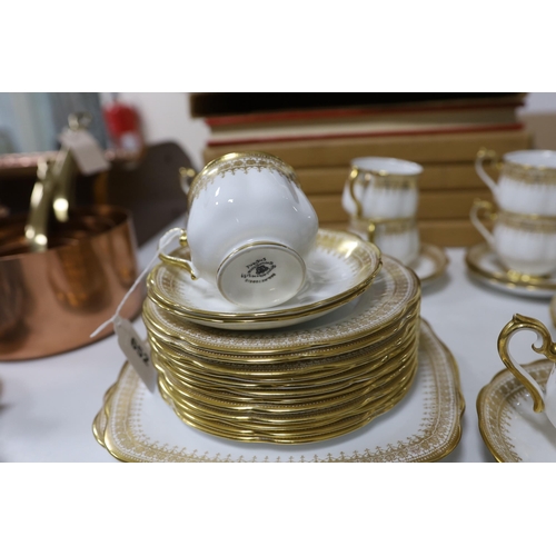 652 - A Royal Albert gilded tea set