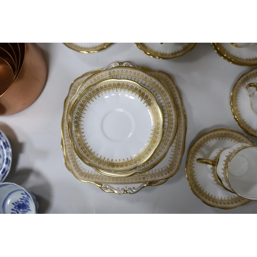 652 - A Royal Albert gilded tea set