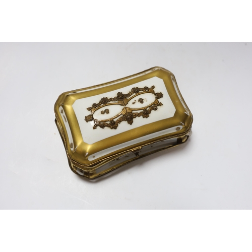 654 - A Sevres style porcelain casket