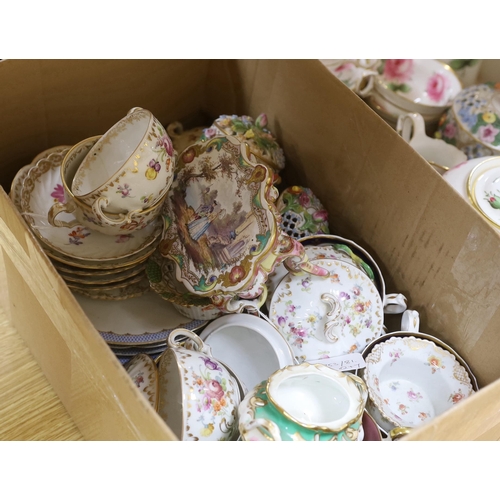 681 - A quantity of mixed china to include Herend and Dresden examples