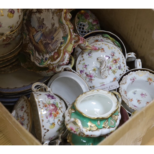 681 - A quantity of mixed china to include Herend and Dresden examples