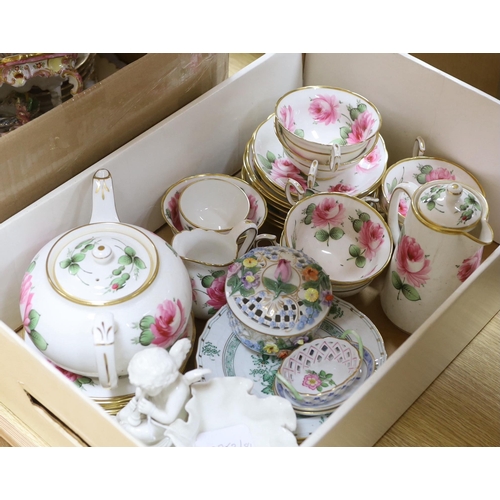 681 - A quantity of mixed china to include Herend and Dresden examples