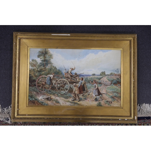 698 - After Myles Birket Foster RWS (1825-1899), watercolour, 'Storming the Castle', unsigned, inscribed t... 