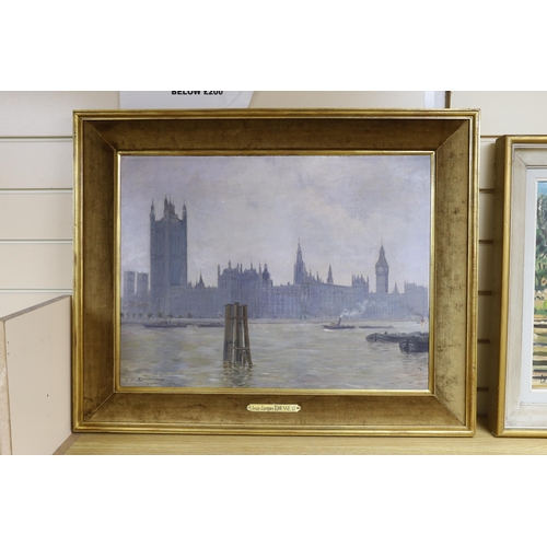 700 - Jean-Jacques Rousseau (French, 1861-1911), oil on canvas, Londres 1891, The Houses of Parliament f... 