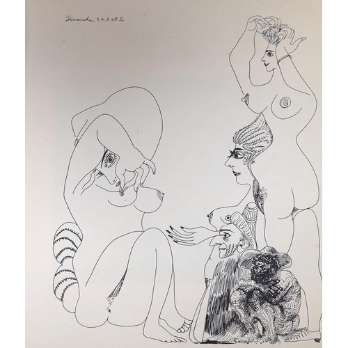 719 - After Pablo Picasso (Spanish, 1881-1973), two erotic prints from Avant Garde Magazine, America, larg... 