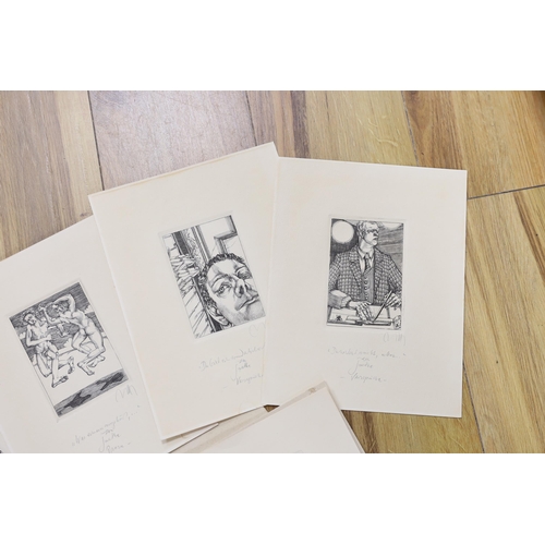 746 - Baldwin Zettl (b.1943), five German Expressionist etchings, each signed and inscribed in pencil incl... 