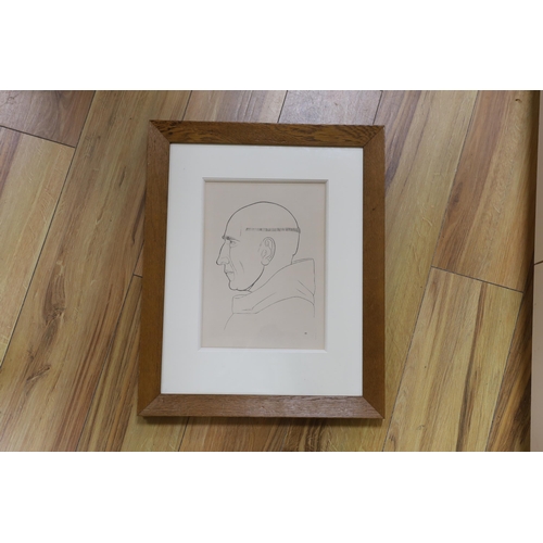 755 - Eric Gill (1882-1940), etching, 'The Prior Caldey, 1926', 27 x 19cm