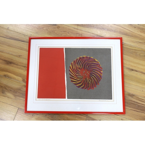 774 - Ronald King (b.1932), colour screenprint, 'Red Sunflower', signed in pencil, limited edition 21/25, ... 