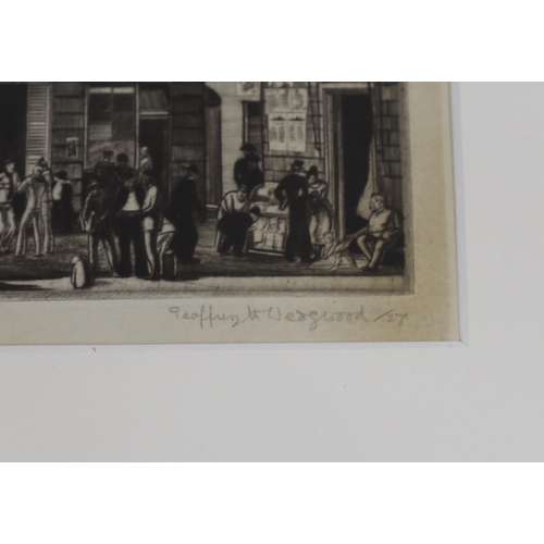 798 - Geoffrey Heath Wedgwood (1900-1977), dry point etching, 'St. Peters, Genoa II', signed, inscribed a... 