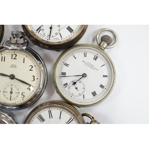 920 - Six assorted pocket watches including silver 'The Veracity Lever' (a.f.)