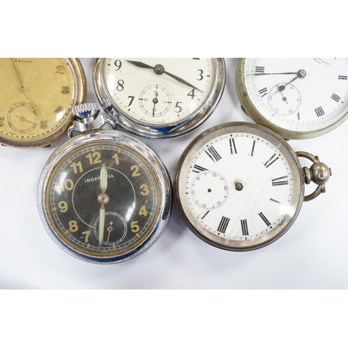 920 - Six assorted pocket watches including silver 'The Veracity Lever' (a.f.)