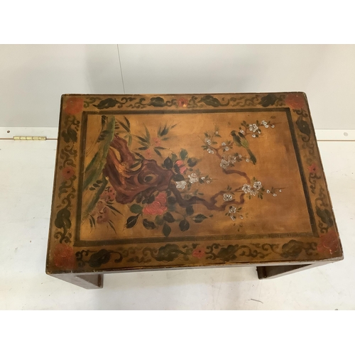 125 - A rectangular lacquer occasional table, width 54cm, depth 37cm, height 41cm