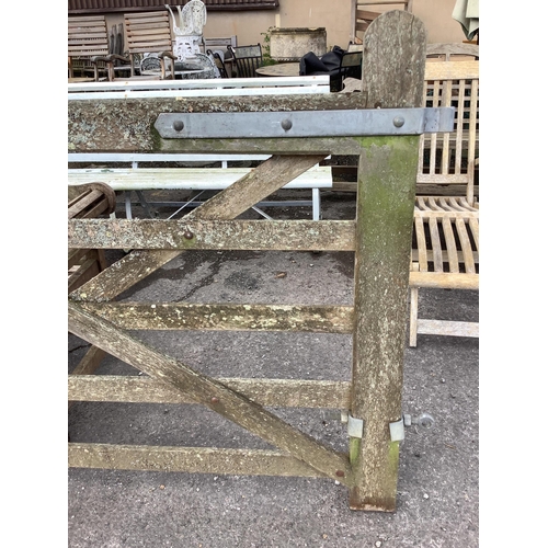 178 - A pair of 10ft Biddenden hardwood gates with galvanised mounts