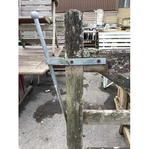 178 - A pair of 10ft Biddenden hardwood gates with galvanised mounts