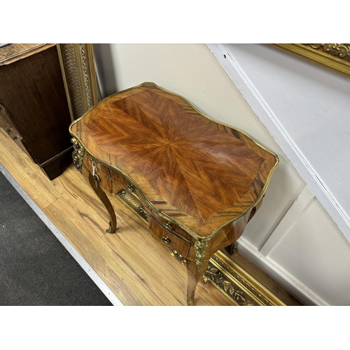 210 - A French gilt metal mounted kingwood side table, width 67cm, depth 42cm, height 78cm