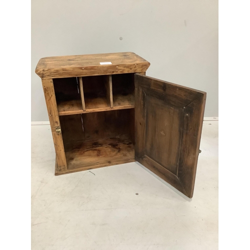 27 - A Victorian pine medicine cupboard, width 39cm, depth 22cm, height 42cm